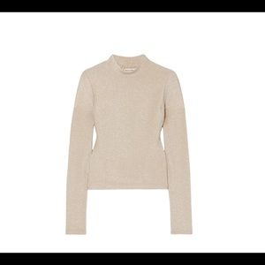 NWT Reformation Junie Metallic Stretch Knit Top Sz XS